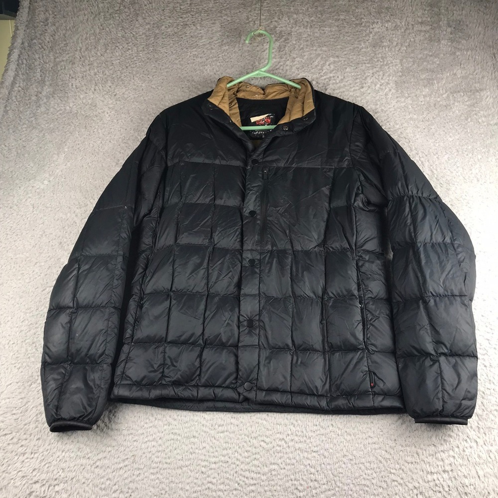 Mountain Hardwear PackDown Jacket Mens S Black Quilted Insulated Snap Up Puffer